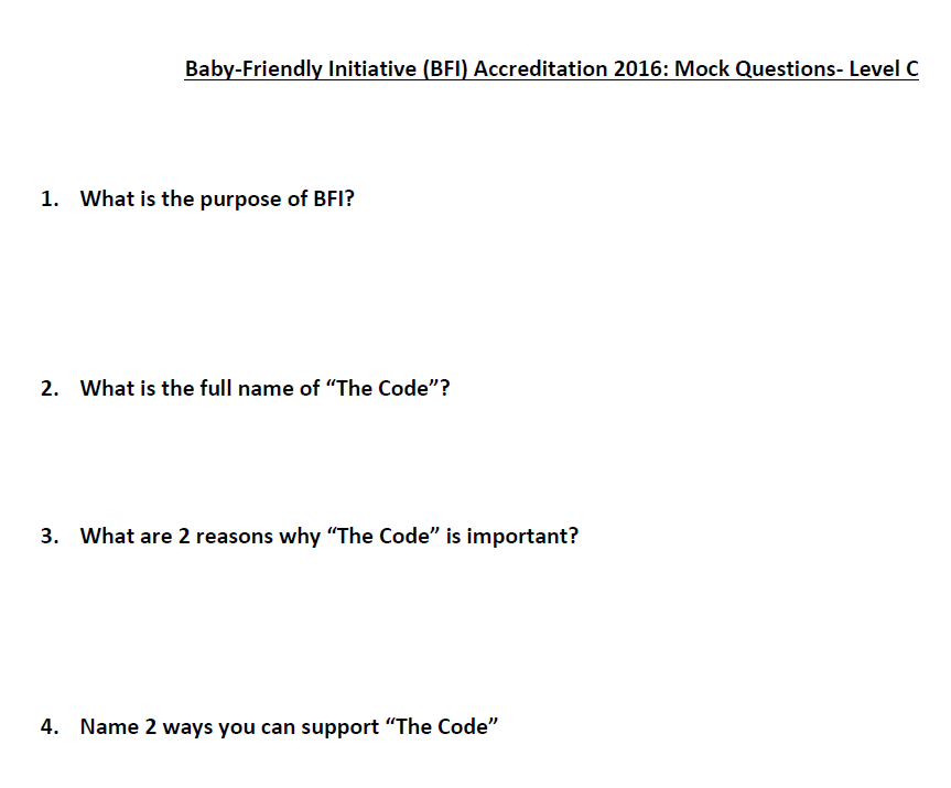 Mock BFI Assessment: Questions and Answers - All Staff 